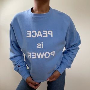 Yoko Ono PEACE is POWER Champion Sweatshirt